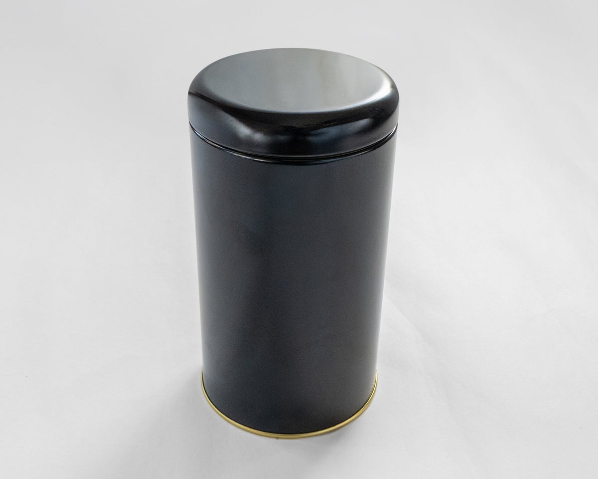 Large Round Black Tea Caddy