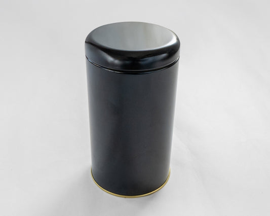 Large Round Black Tea Caddy